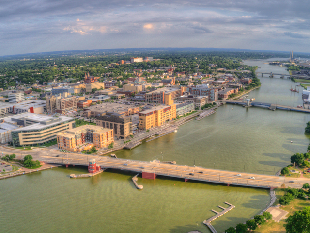 A view of the city of Green Bay, Wisconsin