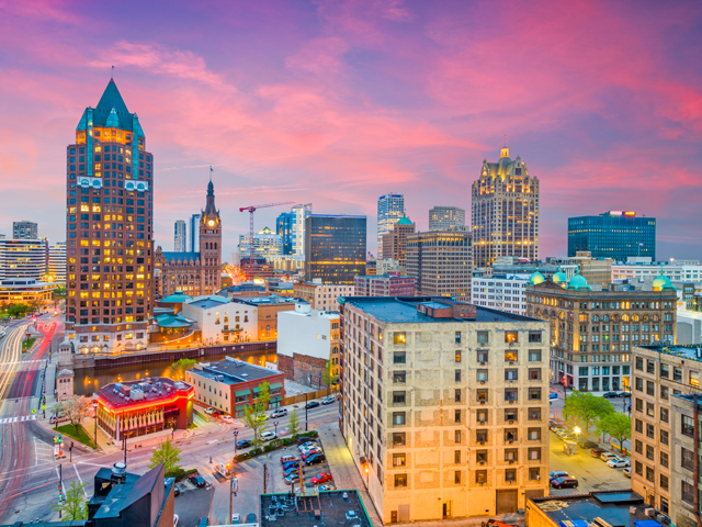 A view of the city of Milwaukee, Wisconsin