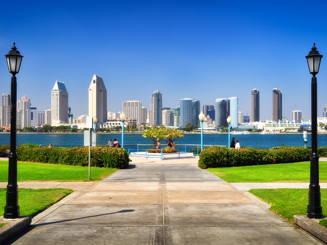 A view of the city of San Diego, California